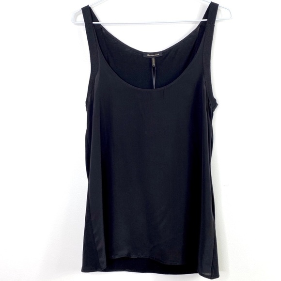 MASSIMO Dutti Mulberry Silk Sleeveless Tank Top in Black New with Tag - Picture 2 of 7